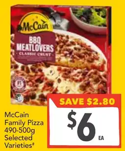 Supa Valu McCain Family Pizza Selected Varieties offer