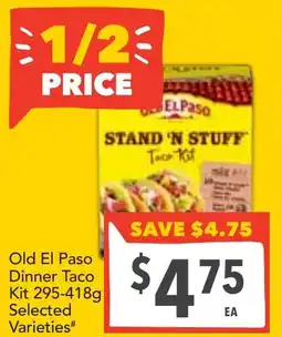 Supa Valu Old El Paso Dinner Taco Kit Selected Varieties offer