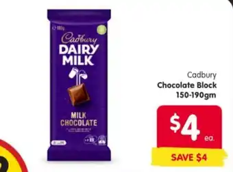 Spar Cadbury Chocolate Block offer