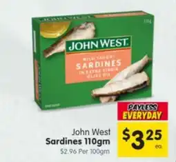 Spar John West Sardines offer