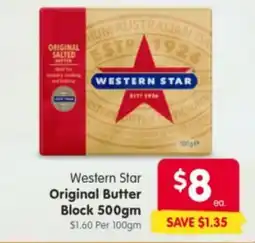 Spar Western Star Original Butter Block offer