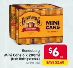 Spar Bundaberg Mini Cans offer