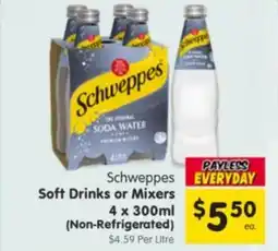 Spar Schweppes Soft Drinks or Mixers offer