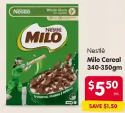 Spar Nestlé Milo Cereal offer