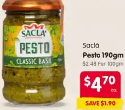 Spar Saclà Pesto offer