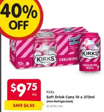 Spar Kirks Soft Drink Cans offer