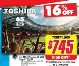 The Good Guys 65 C350RP Series 4K UHD Smart TV 2025 offer