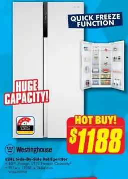 The Good Guys 624L Side By Side Refrigerator offer