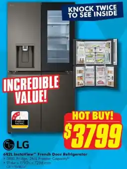 The Good Guys 642L InstaView French Door Refrigerator offer