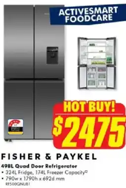 The Good Guys 498L Quad Door Refrigerator offer