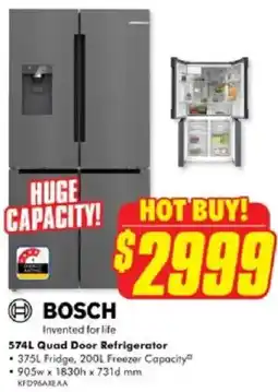 The Good Guys 574L Quad Door Refrigerator offer