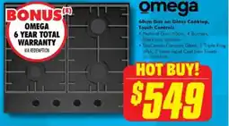 The Good Guys omega Gas on Glass Cooktop, Touch Controls offer