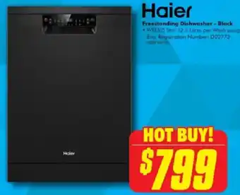 The Good Guys Freestanding Dishwasher Black offer