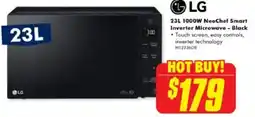 The Good Guys 1000W NeoChef Smart Inverter Microwave Black offer