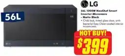 The Good Guys 1200W NeoChef Smart Inverter Microwave Matte Black offer