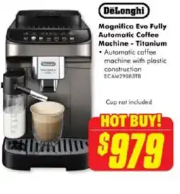The Good Guys Magnifica Evo Fully Automatic Coffee Machine Titanium offer