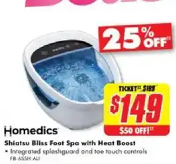 The Good Guys Shiatsu Bliss Foot Spa with Heat Boost offer
