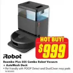 The Good Guys Roomba Plus 505 Combo Robot Vacuum AutoWash Dock offer