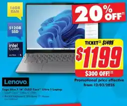 The Good Guys Yoga slim 7 14 oled core ultra 5 laptop offer