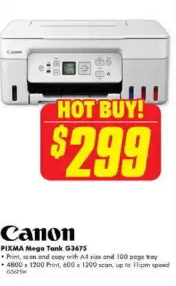 The Good Guys Pixma mega tank g3675 offer