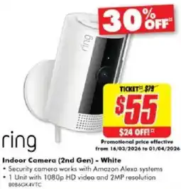 The Good Guys Indoor Camera 2nd Gen White offer