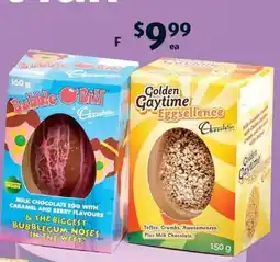 ALDI Chocolatier Bubble OBill Egg or Golden Gaytime Egg offer
