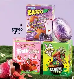 ALDI Zappo Trolli or Warheads Milk Chocolate Eggs offer