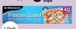 ALDI Hercules Freezer Guard Resealable Slider Bags offer