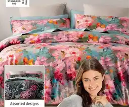 ALDI Velvet Printed Quilt Cover Set Queen Size offer