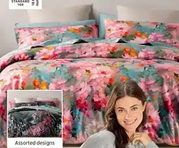 ALDI Velvet Printed Quilt Cover Set King Size offer