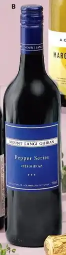 ALDI Mount Langi Ghiran Pepper Series Shiraz 2023 offer