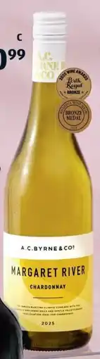 ALDI A c byrne & co margaret river chardonnay 2025 offer
