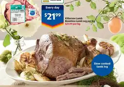 ALDI Killarnee Lamb Boneless Lamb Leg offer