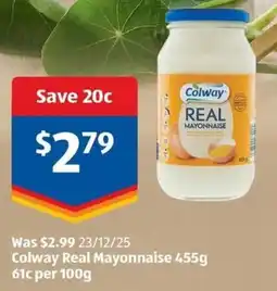 ALDI Colway Real Mayonnaise offer