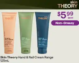 Discount Drug Stores Skin theory hand & nail cream range offer