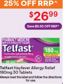 Discount Drug Stores Telfast hayfever allergy relief offer