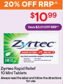 Discount Drug Stores Zyrtec rapid relief offer