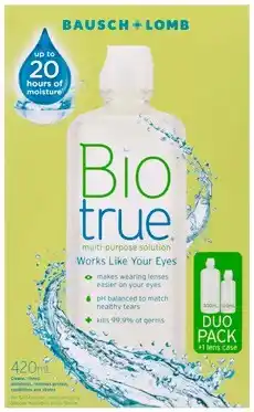 Discount Drug Stores Bausch & Lomb Biotrue Multi-Purpose Solution Duo Pack offer