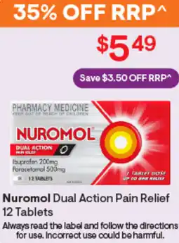 Discount Drug Stores Nuromol dual action pain relief offer