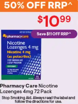 Discount Drug Stores Pharmacy care nicotine lozenges offer