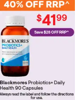 Discount Drug Stores Blackmores Probiotics+ Daily Health offer