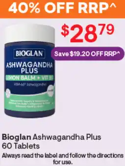 Discount Drug Stores Bioglan ashwagandha plus offer