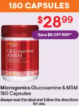 Discount Drug Stores Microgenics glucosamine & msm offer