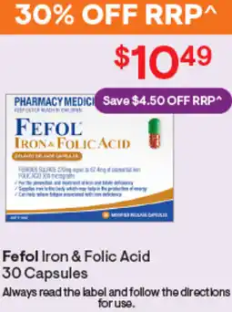 Discount Drug Stores Fefol iron & folic acid offer