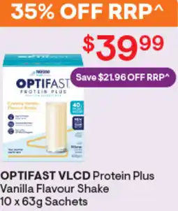 Discount Drug Stores Optifast vlcd protein plus vanilla flavour shake offer