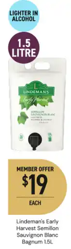 Dan Murphy's Lindeman's Early Harvest Semillon Sauvignon Blanc Bagnum offer