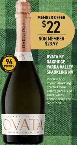 Dan Murphy's Ovata by oakridge yarra valley sparkling nv offer