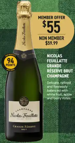 Dan Murphy's Nicolas feuillatte grande réserve brut champagne offer