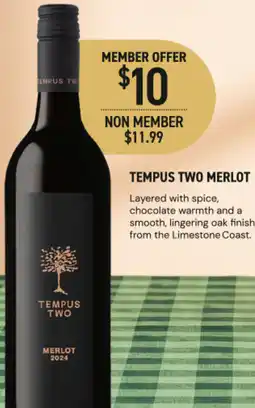Dan Murphy's Tempus two merlot offer