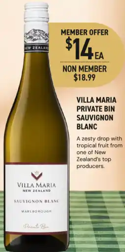 Dan Murphy's Villa maria private bin sauvignon blanc offer